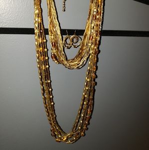 2 Necklaces and earrings